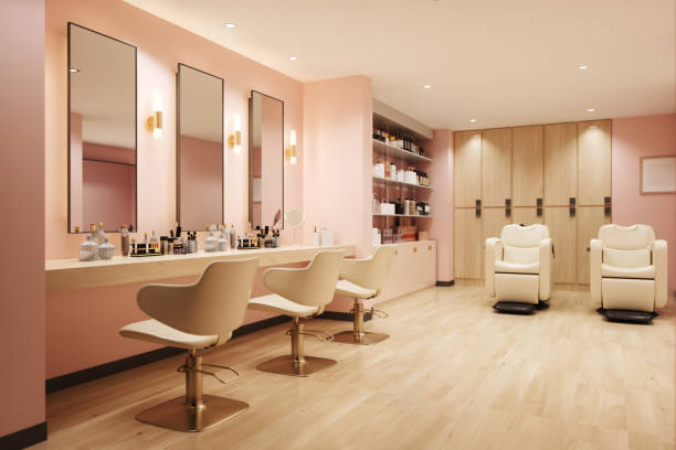 Professional salon interior workspace